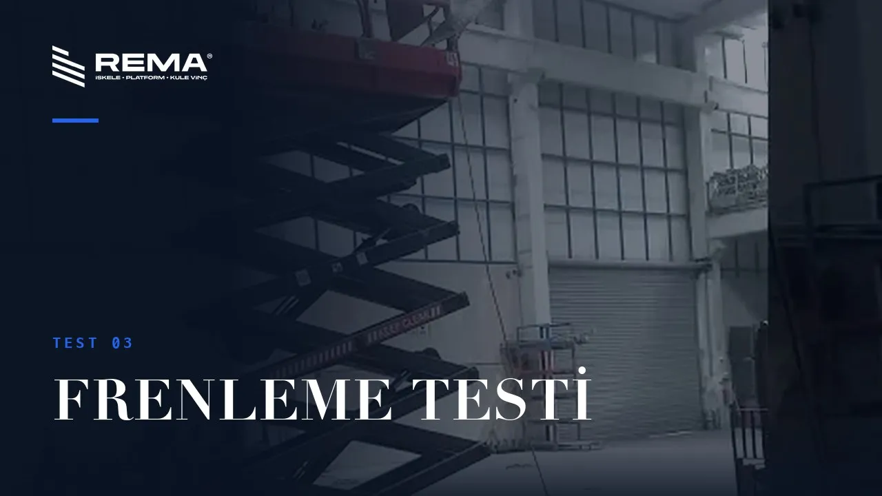 Filex Lift Kendinden Yürüyüşlü Akülü Platform Testleri - Frenleme